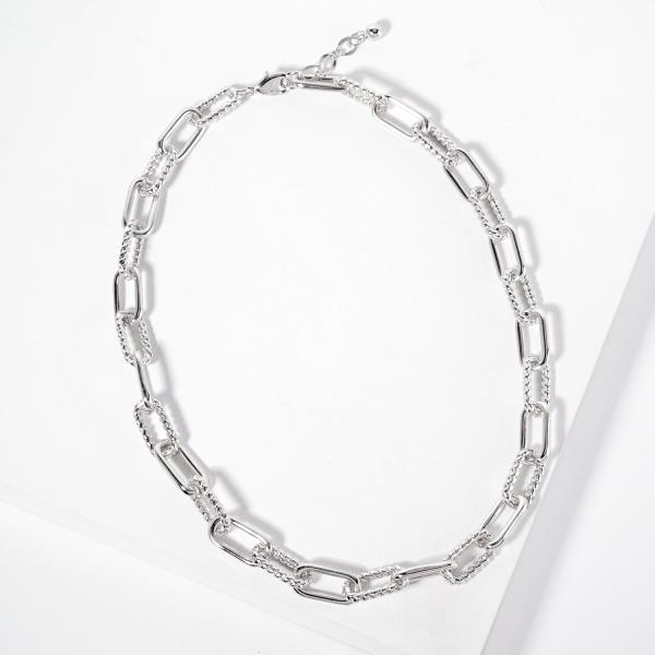 MIX METAL CHAIN NECKLACE