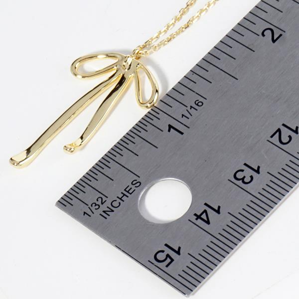 GOLD DIPPED RIBBON PENDANT NECKLACE