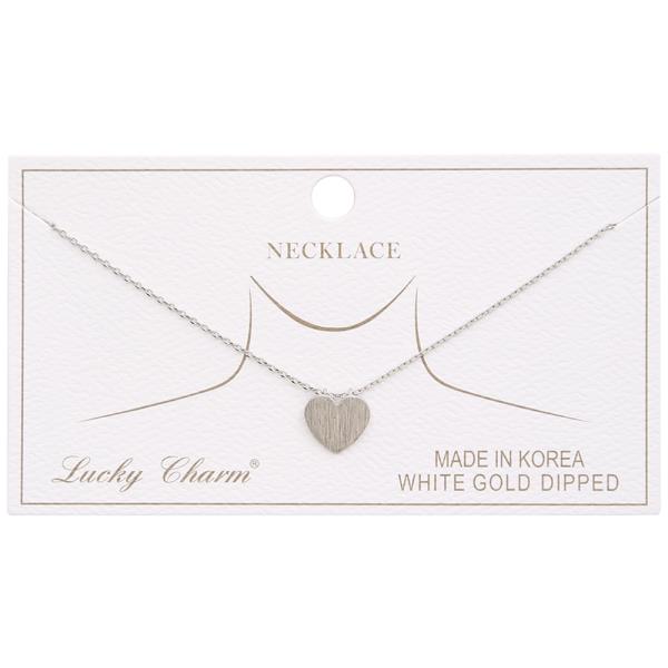 GOLD DIPPED HEART PENDANT NECKLACE