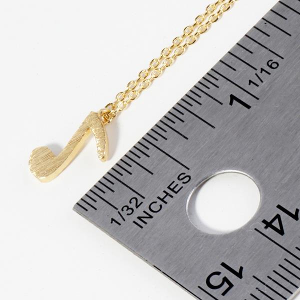 GOLD DIPPED NOTE PENDANT NECKLACE