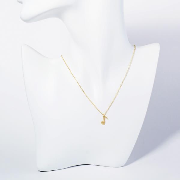 GOLD DIPPED NOTE PENDANT NECKLACE