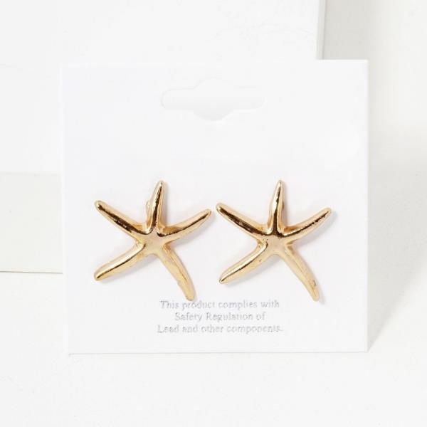 METAL STARFISH STUD EARRING