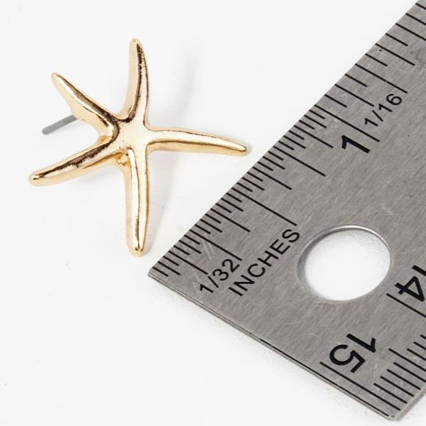 METAL STARFISH STUD EARRING