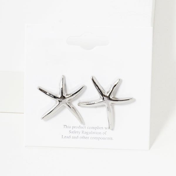 METAL STARFISH STUD EARRING