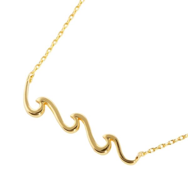 METAL WAVE PENDANT NECKLACE