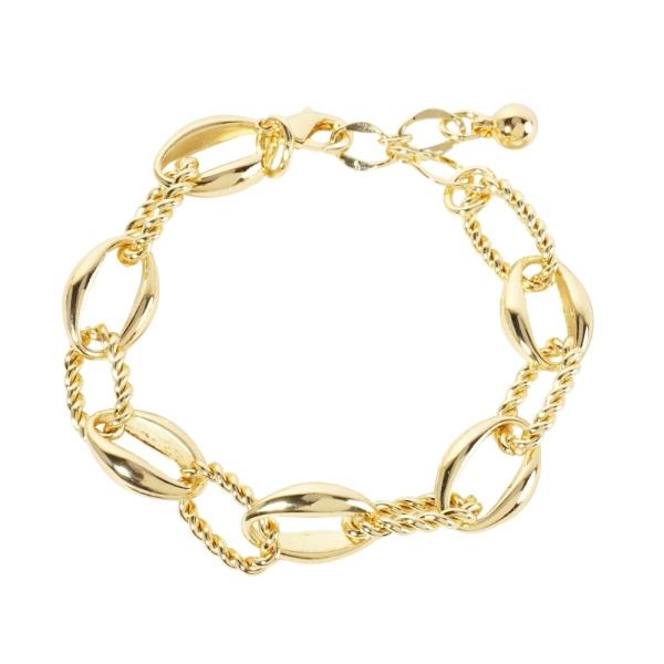 14K GOLD DIPPED METAL CHAIN BRACELET
