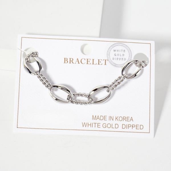 14K GOLD DIPPED METAL CHAIN BRACELET