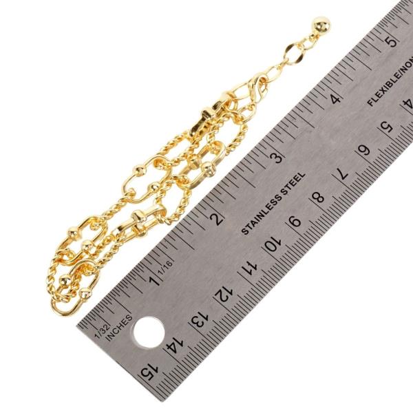 14K GOLD DIPPED METAL CHAIN BRACELET