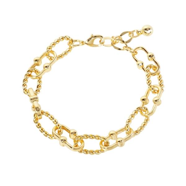 14K GOLD DIPPED METAL CHAIN BRACELET