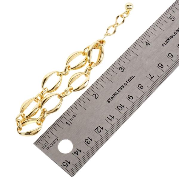 14K GOLD DIPPED METAL CHAIN BRACELET