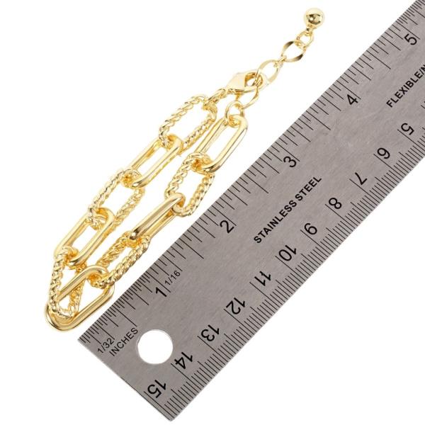 14K GOLD DIPPED METAL CHAIN BRACELET