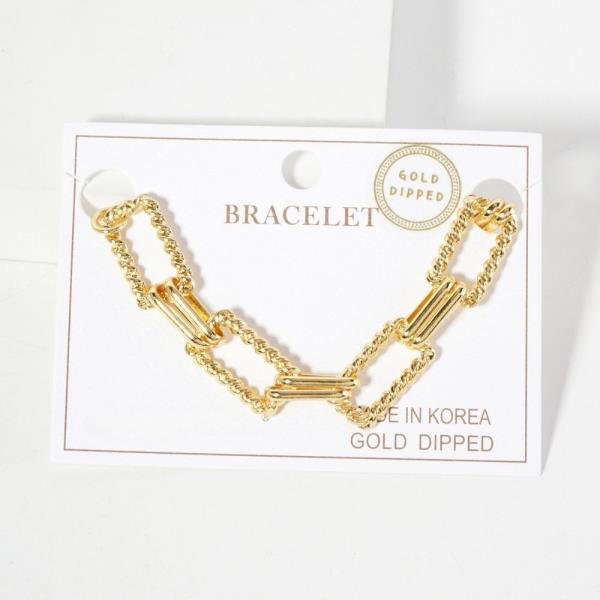 14K GOLD DIPPED METAL CHAIN BRACELET