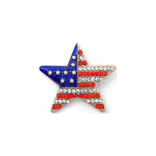 RHINESTONE STAR SHAPED BROOCH
