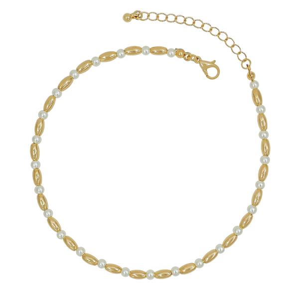 OVAL CCB WITH PEARL ANKLET