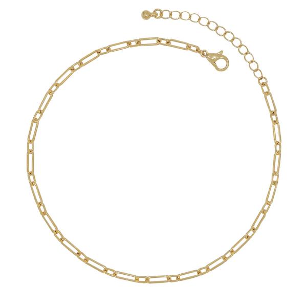 THIN CLIP CHAIN METAL ANKLET