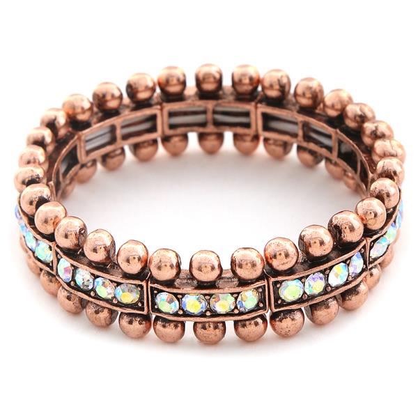WESTERN STONE METAL STRETCH BRACELET