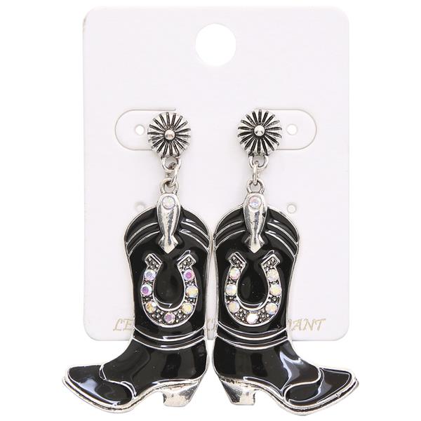 WESTERN STYLE BOOTS DANGLE EARRING