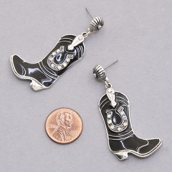 WESTERN STYLE BOOTS DANGLE EARRING