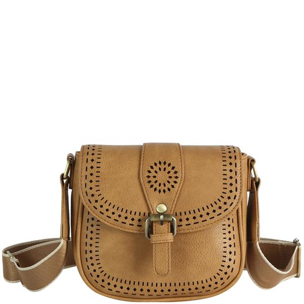 SMOOTH DESIGN BUCKLE FLAP CROSSBODY BAG