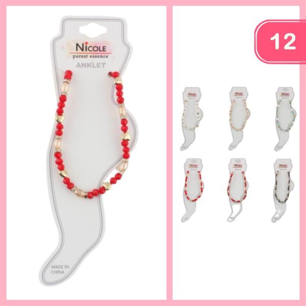 BEADED ANKLET (12 UNITS)