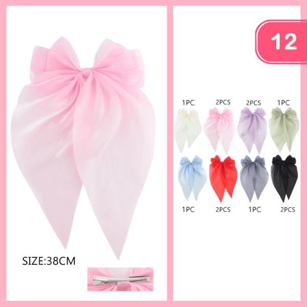 LONG TAIL HAIR BOW (12 UNITS)