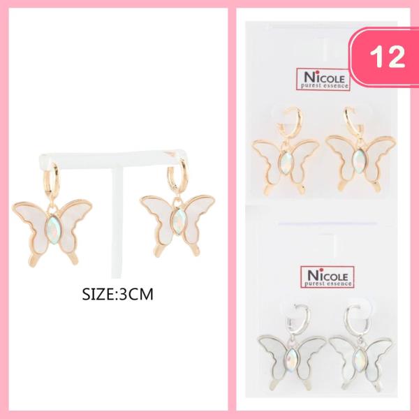 BUTTERFLY DANGLE EARRING (12 UNITS)