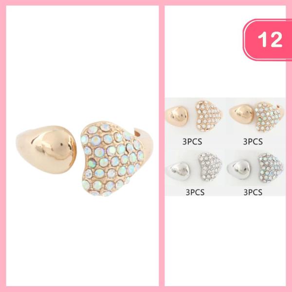 WRAP RHINESTONE RING (12 UNITS)
