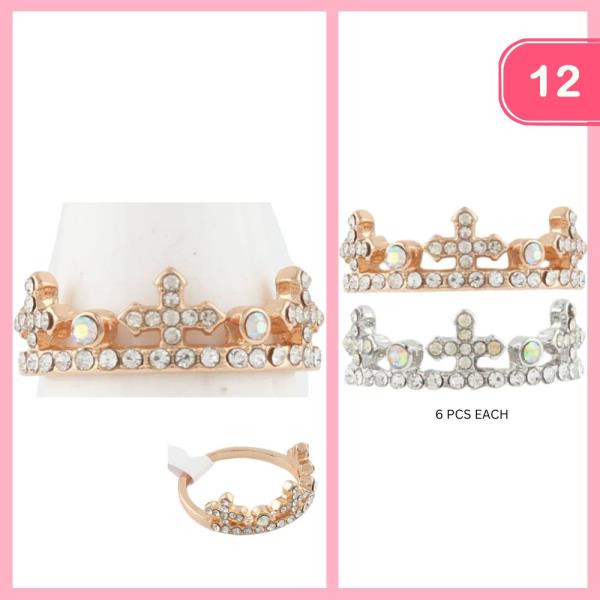 RHINESTONE RING (12 UNITS)