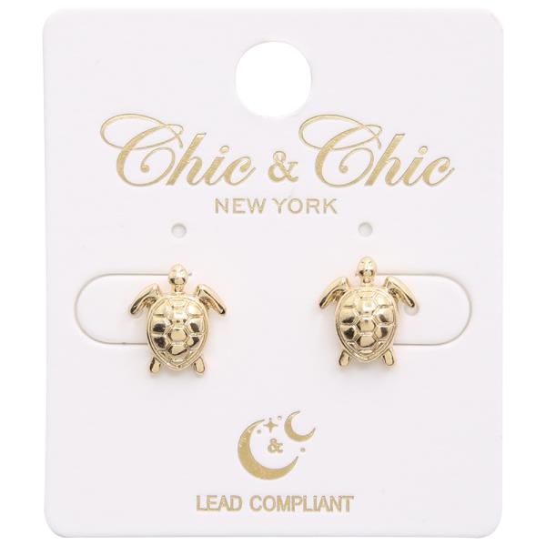 METAL TURTLE STUD EARRING