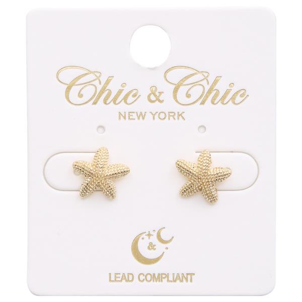 METAL STARFISH STUD EARRING
