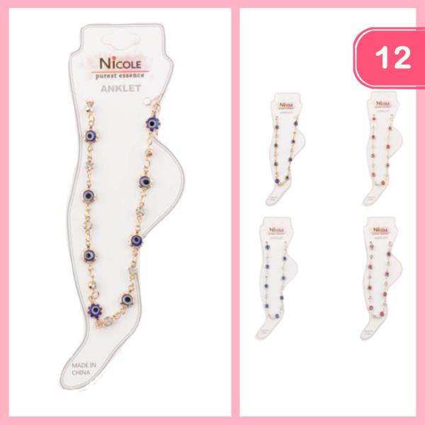 EVIL EYE ANKLET (12 UNITS)