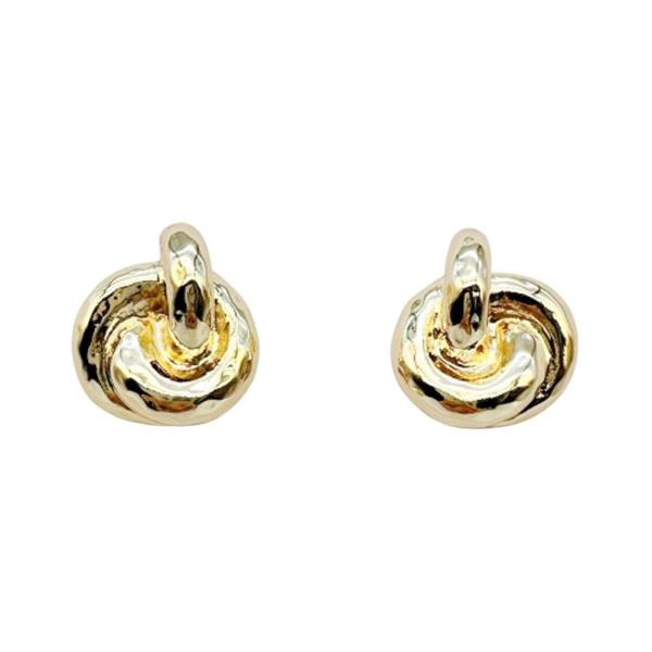 METAL KNOT STUD EARRING