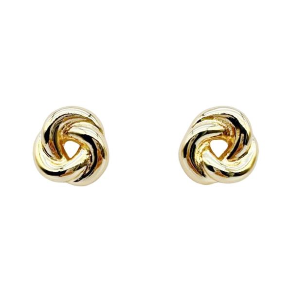 METAL SWIRL KNOT STUD EARRING