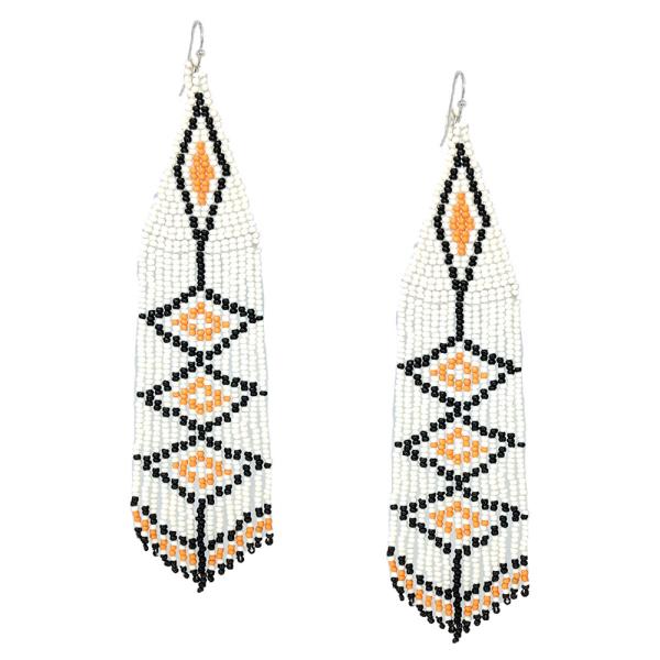 SEED BEAD BOHEMIAN TASSEL EARRING