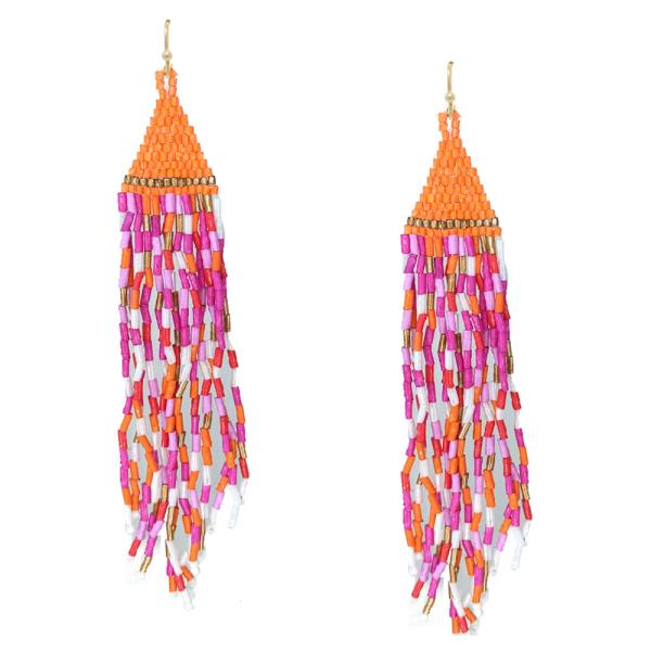 SEED BEAD BOHEMIAN TASSEL EARRING