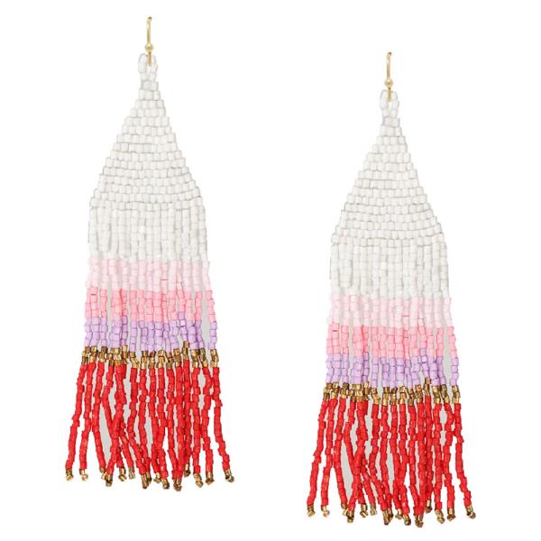 SEED BEAD BOHEMIAN TASSEL EARRING