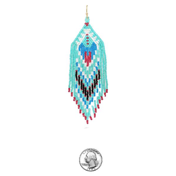 SEED BEAD BOHEMIAN TASSEL EARRING