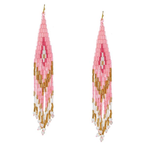 SEED BEAD BOHEMIAN TASSEL EARRING