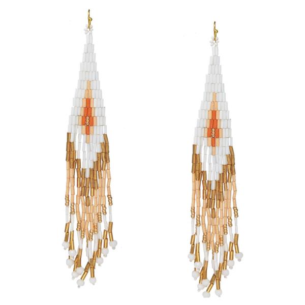 SEED BEAD BOHEMIAN TASSEL EARRING