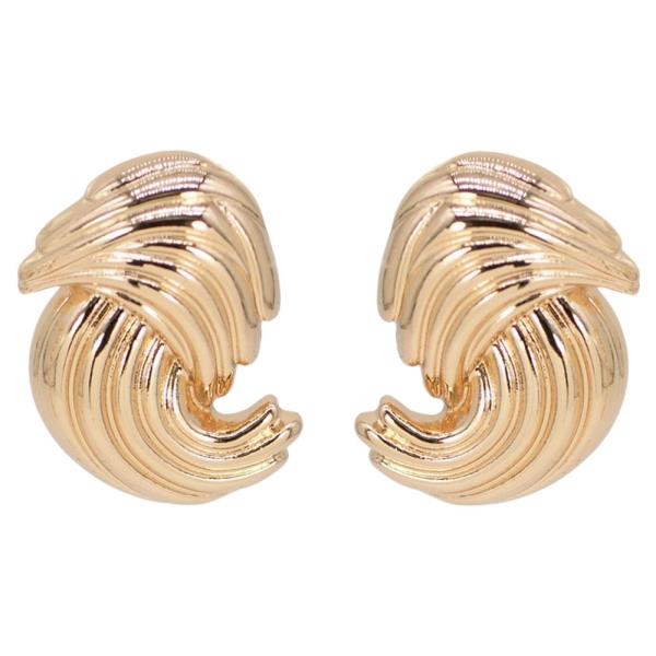 SCULPTED SWIRL POST EARRING
