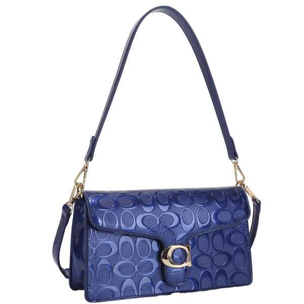 OVAL PATTERN DESIGN SHOULDER CROSSBODY BAG