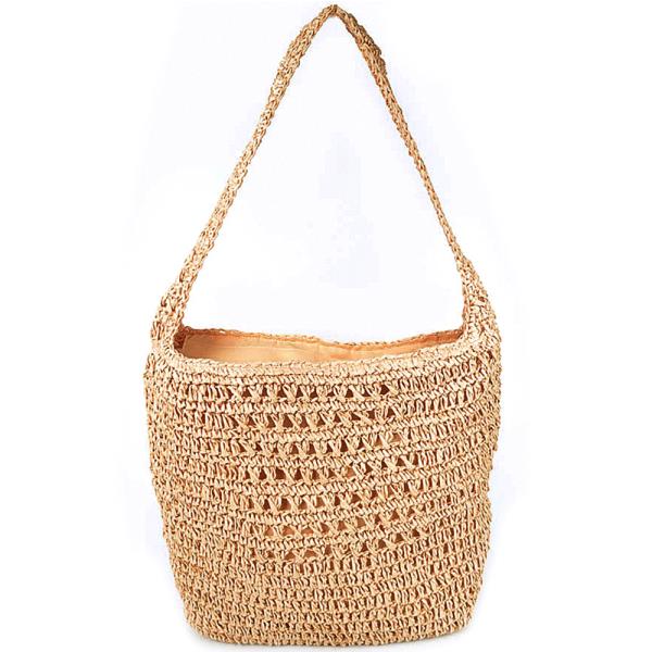 STRAW OVERSIZED SHOULDER BAG