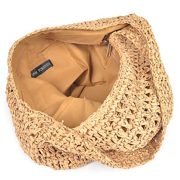 STRAW OVERSIZED SHOULDER BAG