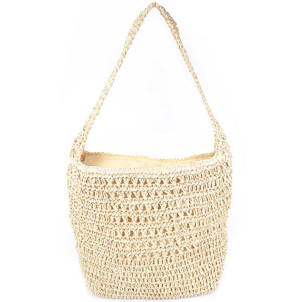 STRAW OVERSIZED SHOULDER BAG