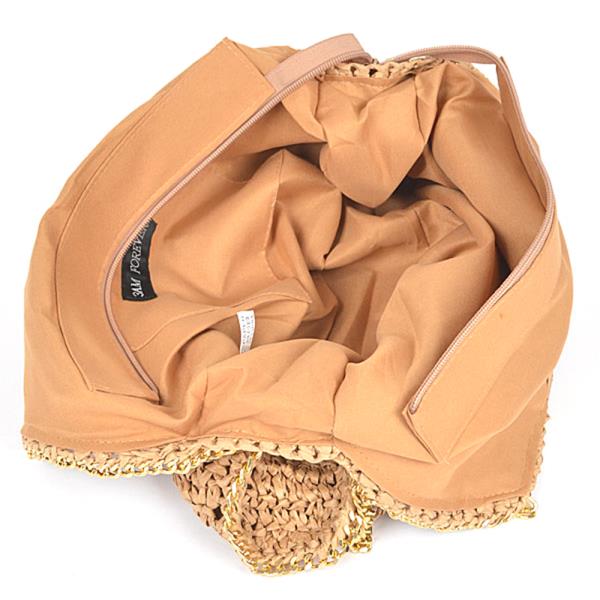 STRAW CHAIN TOTE BAG
