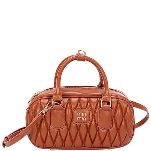 QUILTED FAUX LEATHER HANDBAG