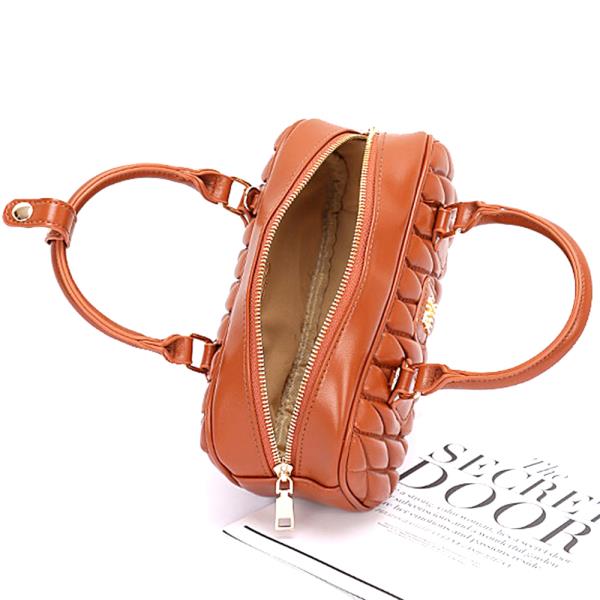QUILTED FAUX LEATHER HANDBAG