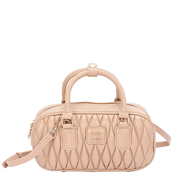 QUILTED FAUX LEATHER HANDBAG