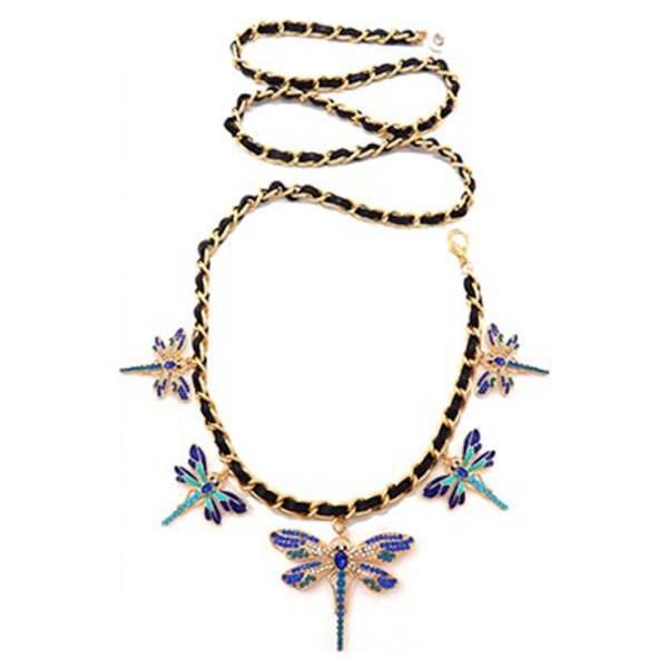 CHAIN BELT WITH  DRAGONFLY CHARM DANGLING