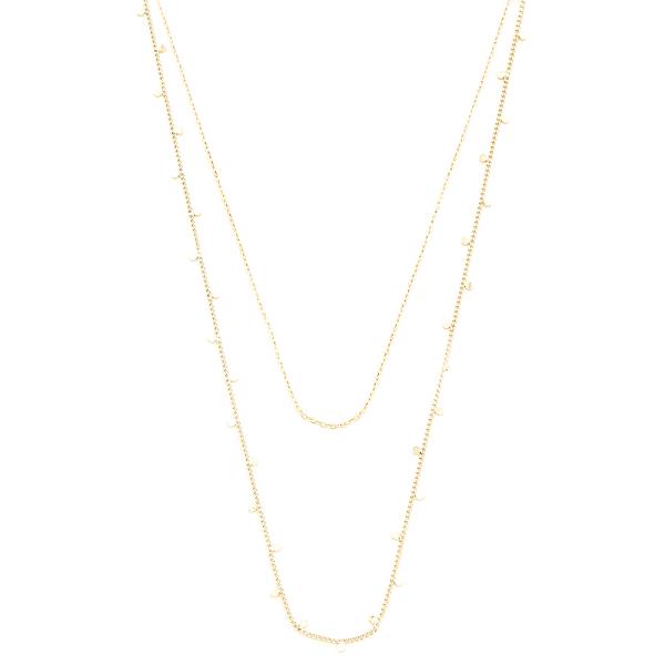 2 LAYERED METAL CHAIN NECKLACE